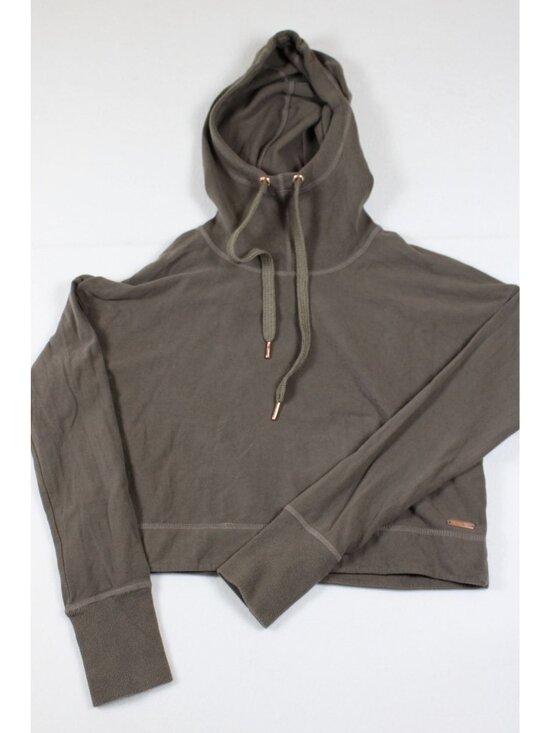Sweaty Betty Tops - Sweaty Betty Cropped Hoodie Sweatshirt With Rose Gold Accents Womens S
